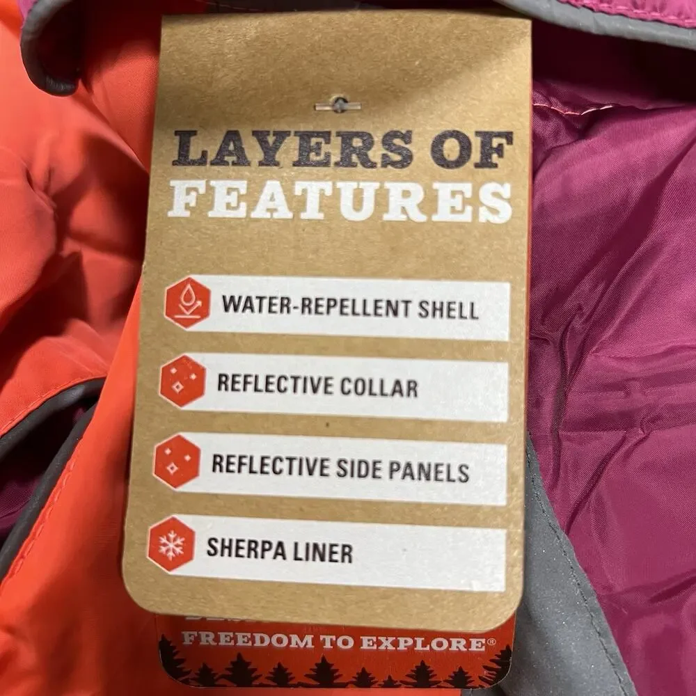 Arcadia Trail XXL Dog Coat Removable Fleece Liner Reflective Water Repel Camping